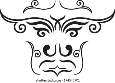 ethnic mask of black patterns