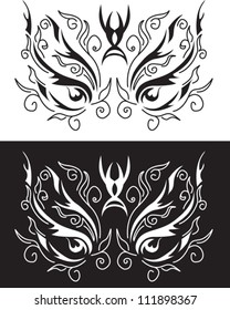 ethnic mask with floral patterns