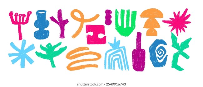 Ethnic maya pattern background illustration vector collection. Hand Drawn Boho Doodles Collection. Aztec  graphic design decorative Elements set. Vector illustration