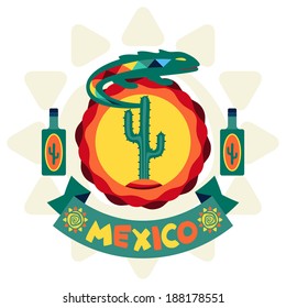 Ethnic mexican background design in native style.