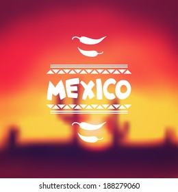 Ethnic mexican background design in native style.