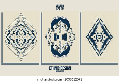 Ethnic minimalist Geometry artwork poster with simple shape figure. Abstract vector pattern design in Scandinavian style for web banner, business presentation, branding package, fabric print, wallpape