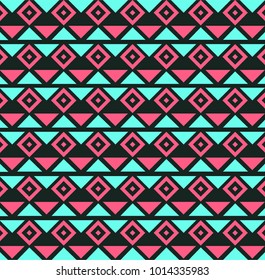 Ethnic mint and pink pattern