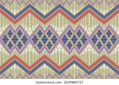 Ethnic Modern Geometric Indigenous Aztec Folk Ornament Traditional Navajo Native Tribal American Abstract Design for rug, curtain, wallpaper, wrapping, cloth, fabric, textile, embroidery, textile