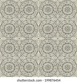 ethnic modern hand drawn ornamental seamless pattern 