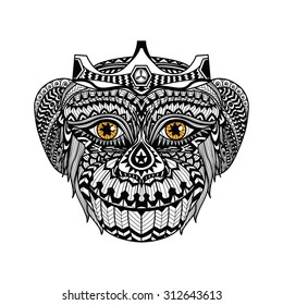 Ethnic Monkey/ african / indian / totem for shirt design,logo and icon