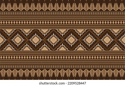 Ethnic monochrome seamless pattern. Background with Aztec geometric patterns. Print with a tribal theme. Fabric from the Navajo people. Abstract wallpaper in a modern style. Illustration in vector 