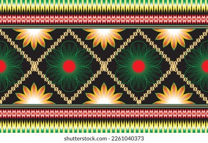 Ethnic monochrome seamless pattern. Background with Aztec geometric patterns. Print with a tribal theme. Fabric from the Navajo people. Abstract wallpaper in a modern style. Illustration in vector for