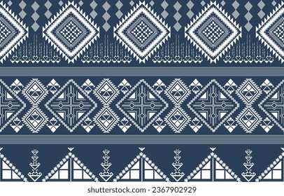 Patrón ininterrumpido de monocromo étnico. Fondo con patrones geométricos aztecos. Imprimir con un tema tribal. Tela del pueblo navajo. Papel pintado abstracto de estilo moderno.