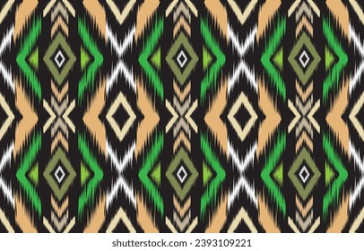 Ethnic monochrome seamless pattern. Background with Aztec geometric patterns. Print with a tribal theme. Fabric from the Navajo people. Abstract wallpaper in a modern style. Illustration in vector 