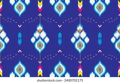 Ethnic monochrome seamless pattern. Background with Aztec geometric patterns. Print with a tribal theme. Fabric from the Navajo people. Abstract wallpaper in a modern style. Illustration in vector 