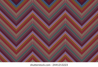 Ethnic monochrome seamless pattern. Background with Aztec geometric patterns. Print with a tribal theme. Fabric from the Navajo people. Abstract wallpaper in a modern style. Illustration in vector for