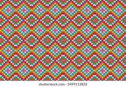 Ethnic monochrome seamless pattern. Background with Aztec geometric patterns. Print with a tribal theme. Fabric from the Navajo people. Abstract wallpaper in a modern style. Illustration in vector