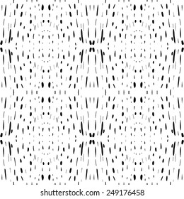 Ethnic monochrome seamless pattern. Hand-drawn background template