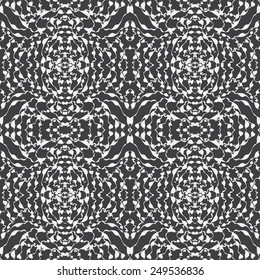 Ethnic monochrome seamless pattern. Hand-drawn background template