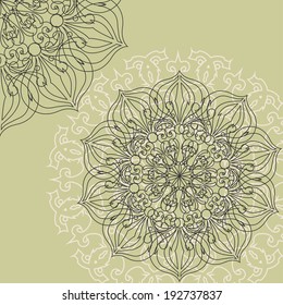 Ethnic motif with beautiful lacy elements