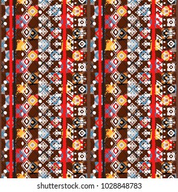 Ethnic motif, boho seamless pattern. Grunge background texture. Wallpaper