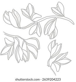 ethnic motif illustration vector floral flower leaf embroidery cordone kordon bug line art monoline two color shoulder motif open work hand work fashion design  woman abstract vector mesh