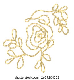 ethnic motif illustration vector floral flower leaf embroidery cordone kordon bug line art monoline two color shoulder motif open work hand work fashion design  woman abstract vector mesh