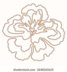 ethnic motif illustration vector floral flower leaf embroidery cordone kordon bug line art monoline two color shoulder motif open work hand work fashion design  woman abstract vector mesh