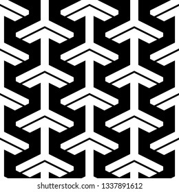 Ethnic motif. Seamless pattern. Figures wallpaper. Simple ornament. Folk image. Arrow shapes backdrop. Arrows background. Digital paper, textile print, web design, abstract.