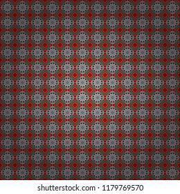 Ethnic motif. Seamless pattern in pink, brown and gray colors. Vector illustration. Vintage mosaics.