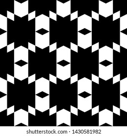 Ethnic motif. Seamless pattern. Rhombuses, figures ornament. Geometrical backdrop. Abstract background. Polygons wallpaper. Digital paper, textile print, web design. Vector.