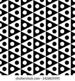 Ethnic motif.Figures background. Geometric backdrop. Triangles, circles ornament. Simple shapes wallpaper. Digital paper, textile print, web design, abstract.Seamless pattern. Vector.
