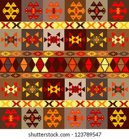 Ethnic motifs background, carpet with folk ornaments