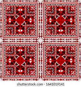 Ethnic motifs geometrical seamless pattern in african style