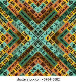 Ethnic motifs seamless background