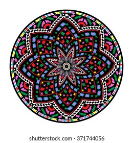 Ethnic motives. Circular pattern in traditional style - EPS8