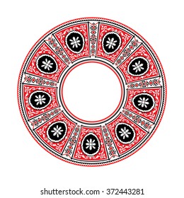 Ethnic motives. Circular pattern in traditional style - EPS8