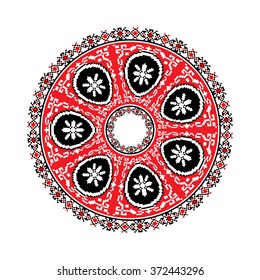 Ethnic motives. Circular pattern in traditional style - EPS8