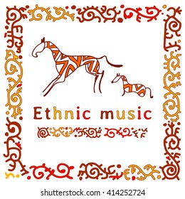 Ethnic Music Vector Logo Art Stock Vector (Royalty Free) 414252724 ...