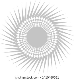Ethnic mystical pattern with triangle and circles. Mandala Ethnic circle ornament. Sacred geometry icons of sun.
