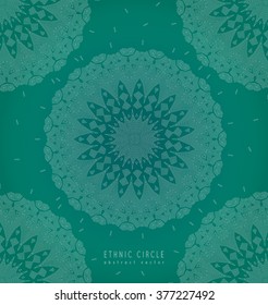 Ethnic mystical pattern with triangle and circles. Mandala Ethnic circle ornament