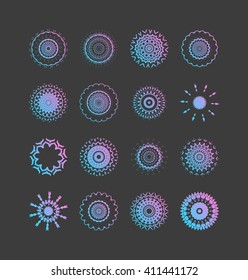 Ethnic mystical pattern with triangle and circles. Mandala Ethnic circle ornament.