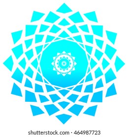 Ethnic mystical pattern with triangle and circles. Mandala Ethnic circle ornament.