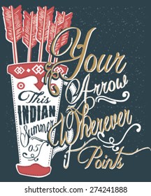 Ethnic native american indian tribes sketch decorative elements  vector illustration