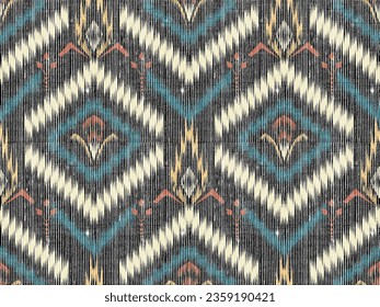 Ethnic native Aztec ornament geometric Indian seamless pattern
