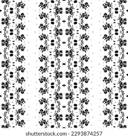 Ethnic Native Dark Pattern. Black Color Mexican Pattern. Black Colour Dark Scribble Textile. Doodle Dyed Art Batik. Native Ink Doodle Vector. Simple Tribal Hand Batik. Abstract Ink Ethnic Vector