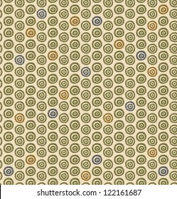 Ethnic natural pattern with circles. Decorative native background
