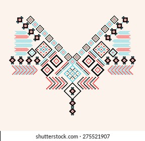 Ethnic Neck Embroidery for fashion and other uses in vector
