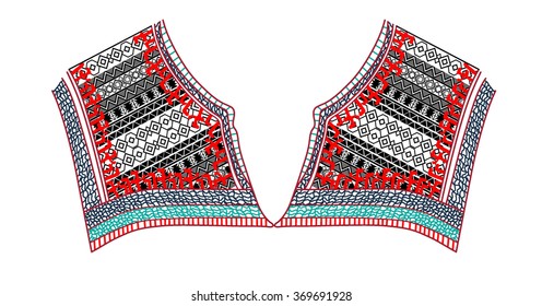 Ethnic Neck Embroidery for fashion and other uses in vector