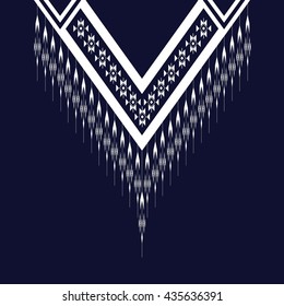 Ethnic Neck Embroidery for fashion and other uses in vector