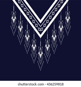 Ethnic Neck Embroidery for fashion and other uses in vector