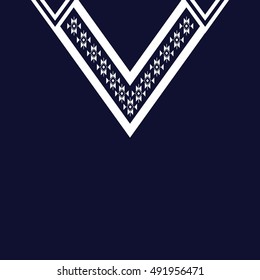 Ethnic Neck Embroidery for fashion and other uses in vector