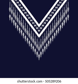 Ethnic Neck Embroidery for fashion and other uses in vector.