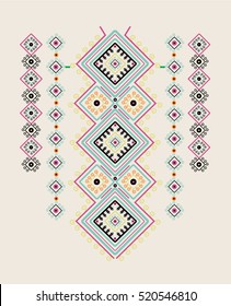 Ethnic Neck Embroidery for fashion and other uses in vector
